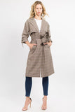 Glen Plaid Trench Coat