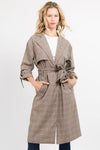 Glen Plaid Trench Coat