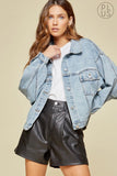 Dolman Denim Jacket-Plus