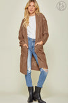 Mocha Duster Cardigan-Plus