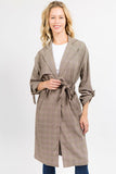 Glen Plaid Trench Coat